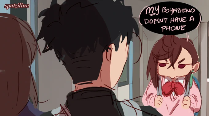 Momo's boyfriend Okarun doesn't have a phone #Dandadan #momokarun