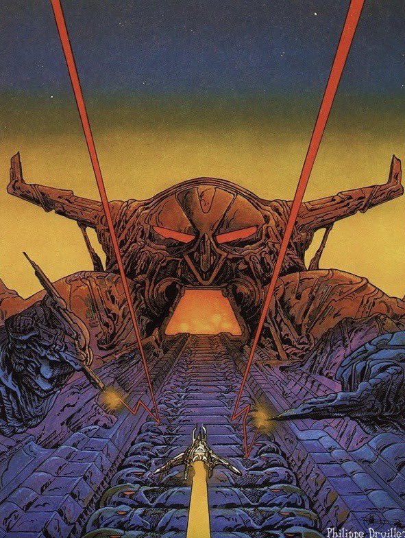 Art by Philippe Druillet, legendary French artist and co-founder of Metal Hurlant magazine