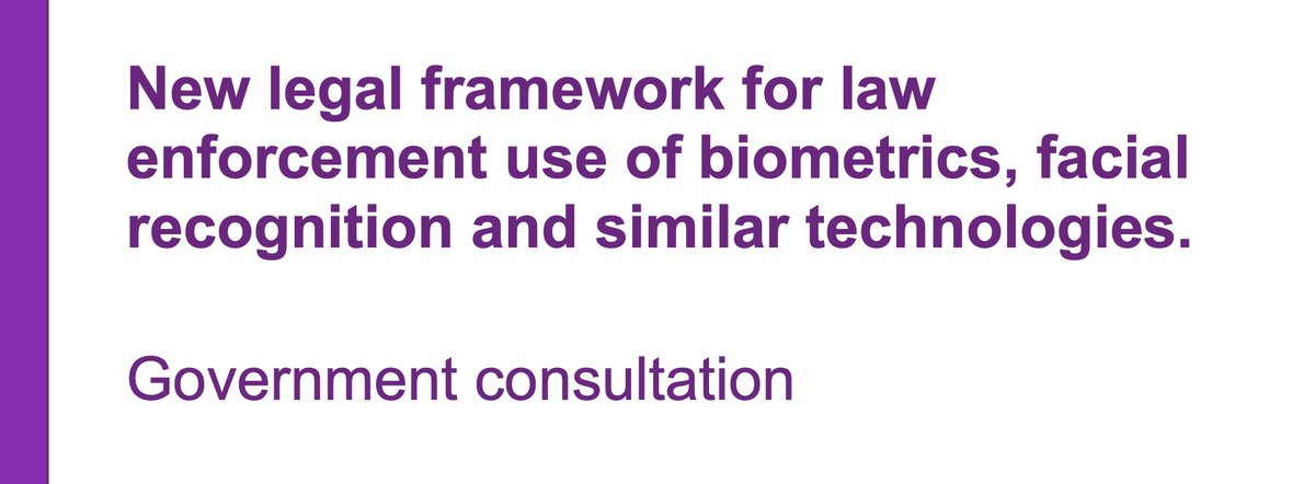PolskySays's tweet image. The UK gov admits "that although there is a legal framework for police use of facial recognition, it does not give the police sufficient confidence to use it at significantly greater scale"
A #consultation is now open to elicit public input &amp;amp; comments assets.publishing.service.gov.uk/media/69318bb2…
