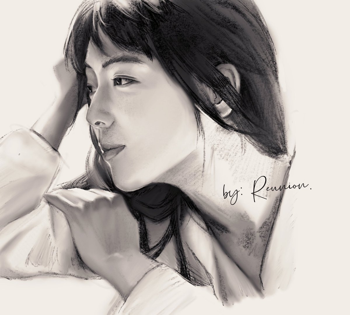 I drawed my favorite singer. #ZARD #坂井泉水 #sketch