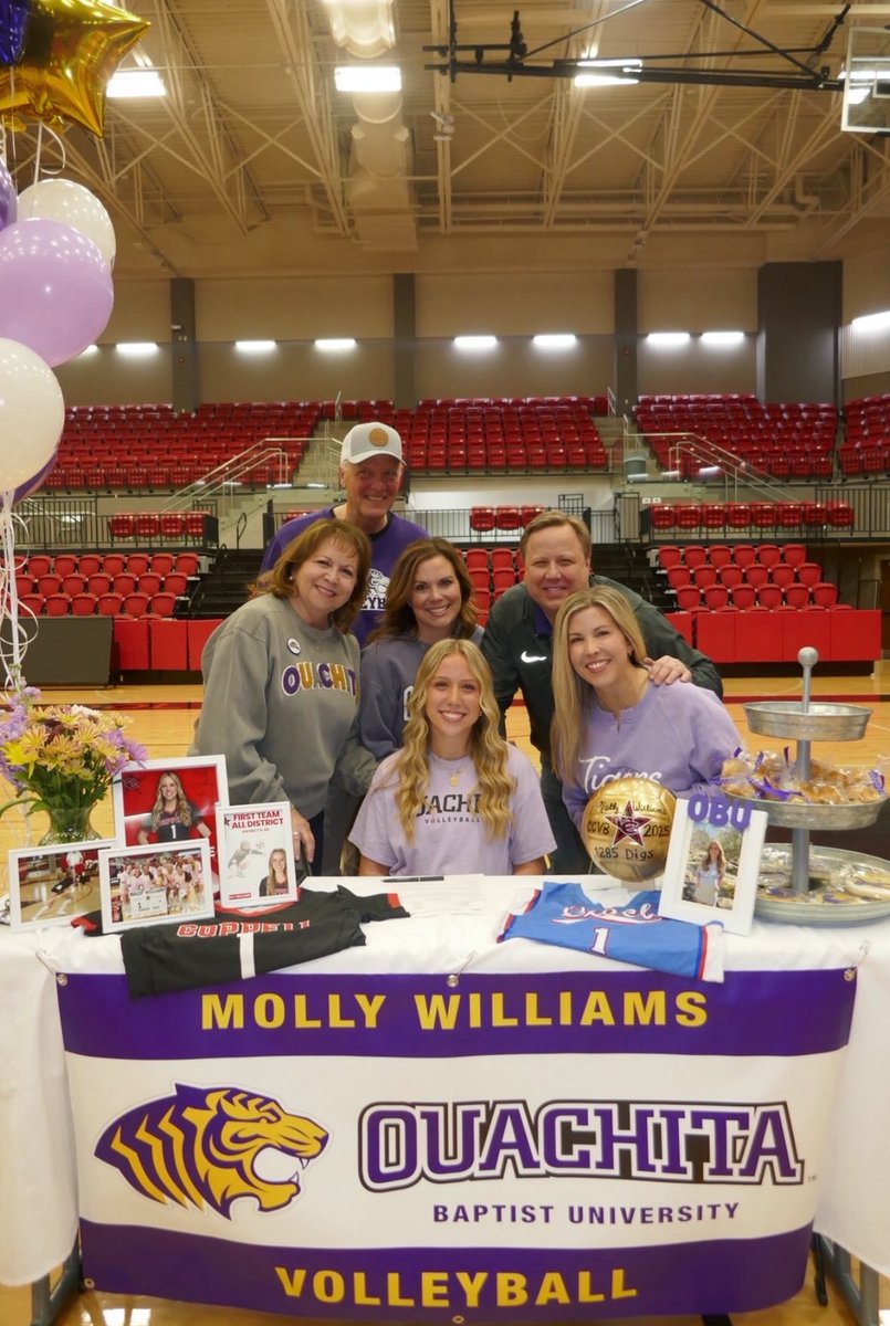 Signed! Molly Williams is a L/DS from Coppell, TX! She is a 2x 1st Team All District 5-6A member, a 2x Academic All District Member, Academic All State, a team captain, and a part of the 1200 career digs club! Help us welcome Molly to our Tiger for Life Fam! #TIGS <a href="/OuachitaTigers/">Ouachita Athletics</a>