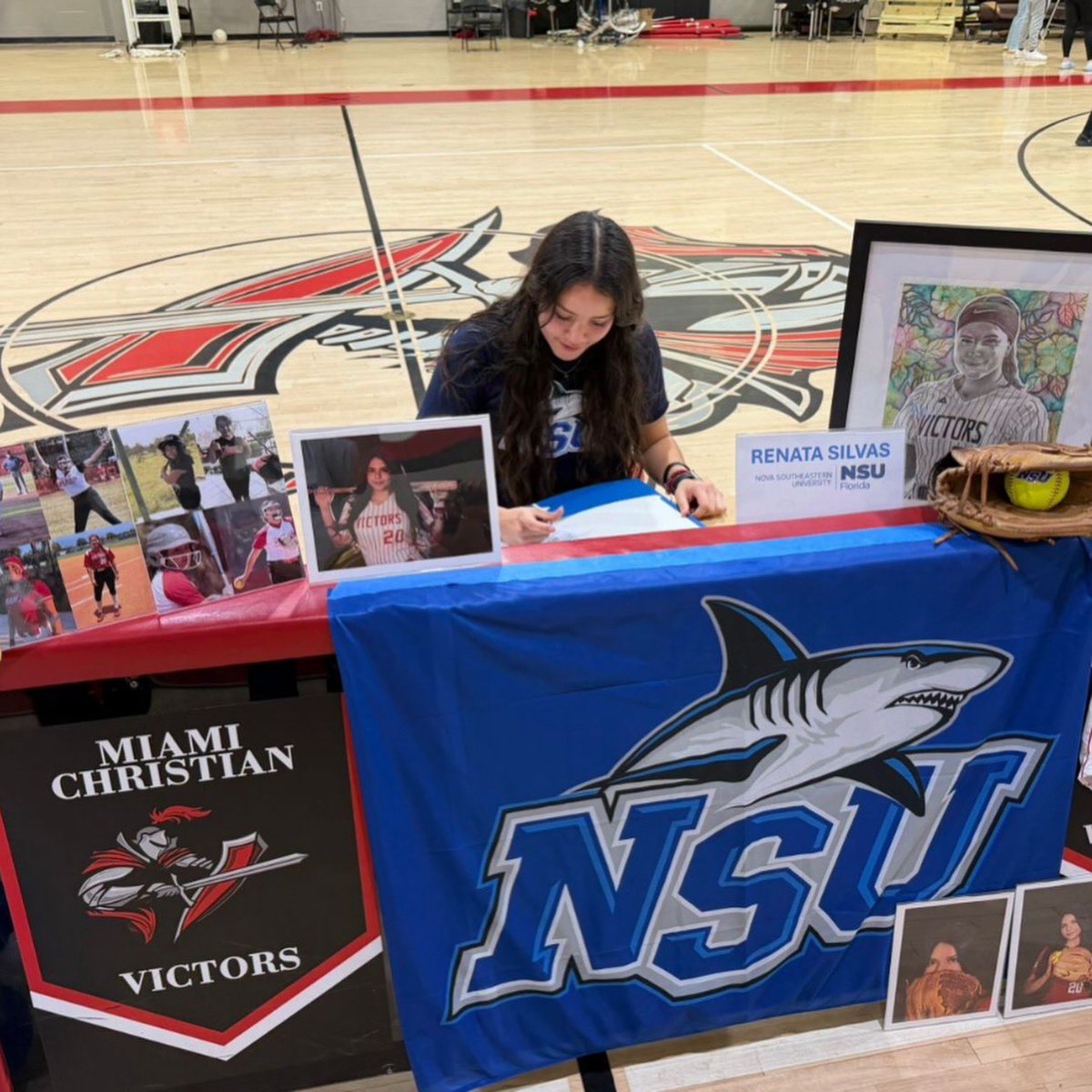 Congratulations to our 2026 signee Renata Silvas who will be playing for <a href="/NSU_Softball/">NSU Softball</a> 🦈🦈🦈 Let’s Go! #trusttheprocess🧡🖤 <a href="/Renatasilvas_/">Renata_silvas.</a>