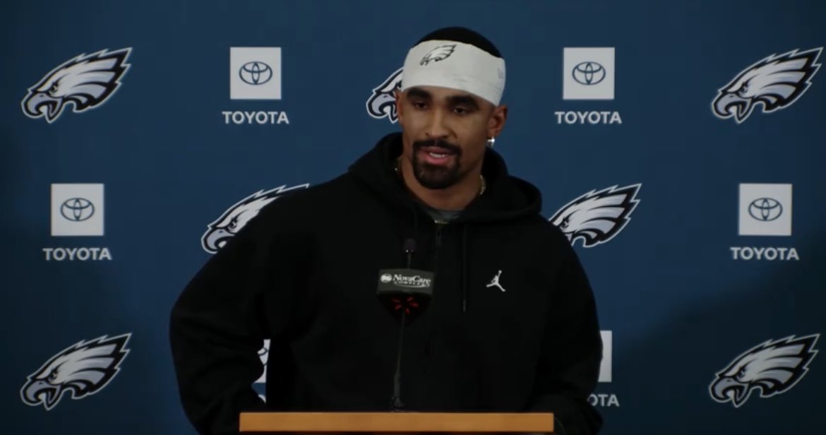 Jalen Hurts denies the report that’s been circulating that he’s not as willing to run the ball as he was in prior years:

“How did we come to that conclusion or rationalize that? I’ve always been focused on doing whatever it takes to win and I’ve always put my energy on trying to