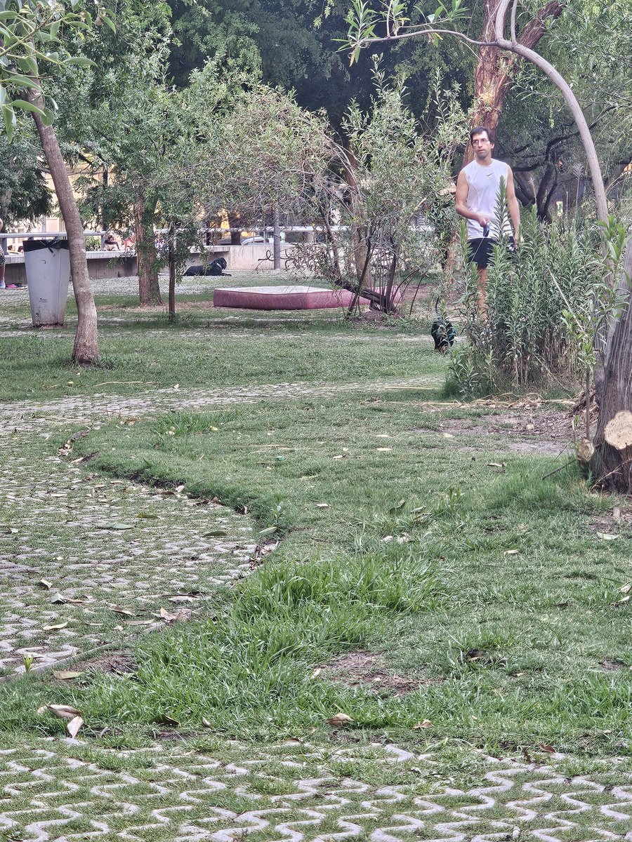 Colchón descartado en la plaza Manzana 66 del lado de Moreno y Jujuy.

<a href="/ibaistrocchi/">Ignacio Baistrocchi</a>