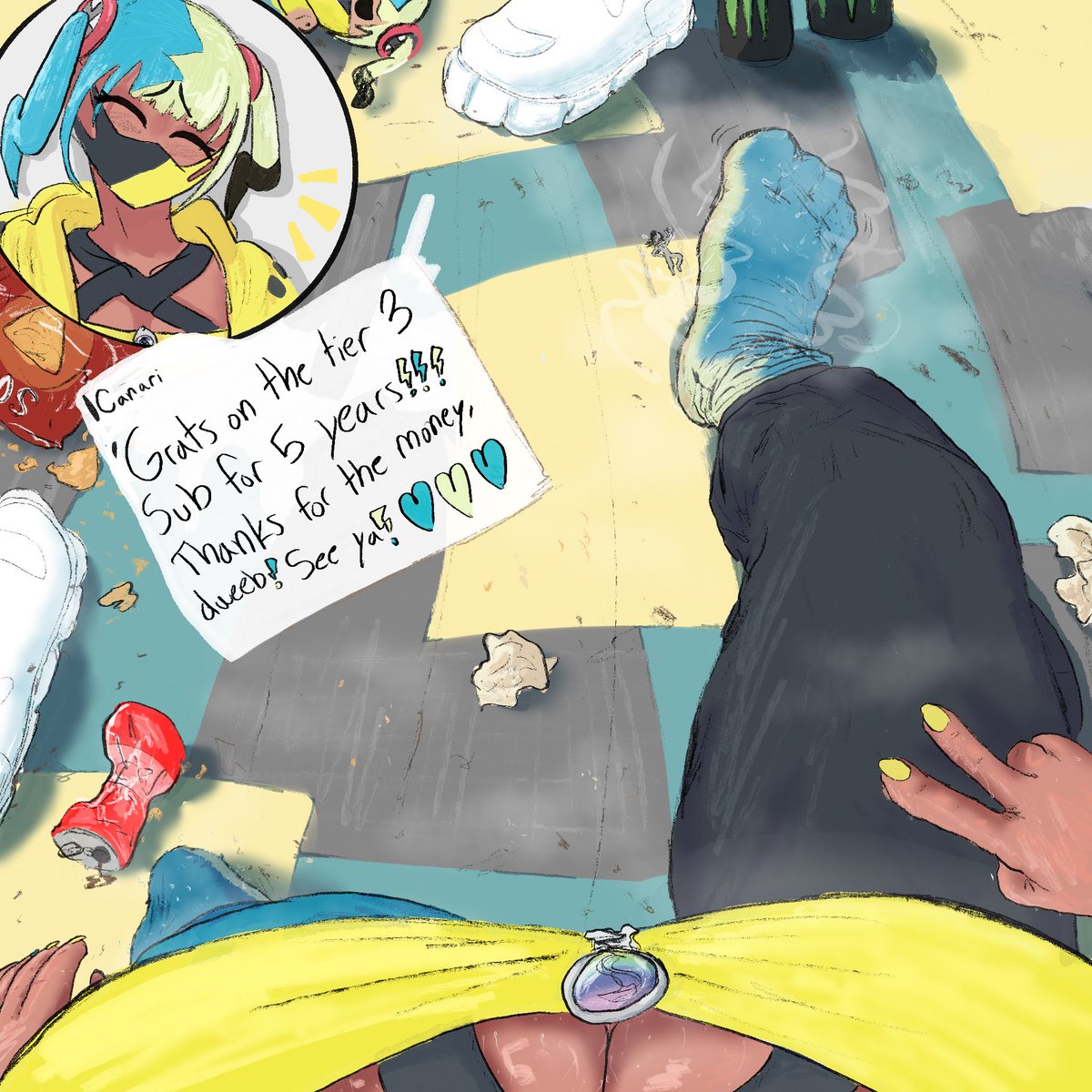 Canari Brainrot!?!?!? Again!? (I just can’t stop…)

Streamer with an IQ of 0 and smell of 100… a deadly combination for any of her tiny fans 💛

(1/2)

#sizetwitter