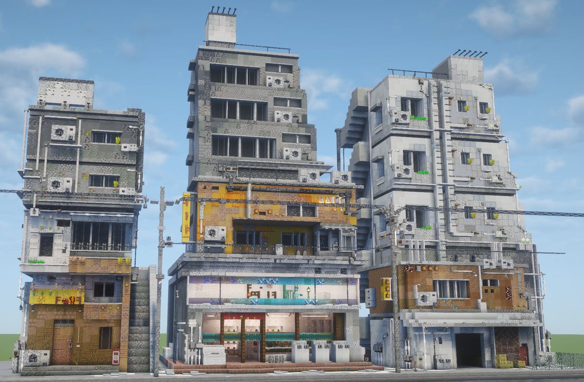 #Minecraft #Minecraftbuilds 
街中