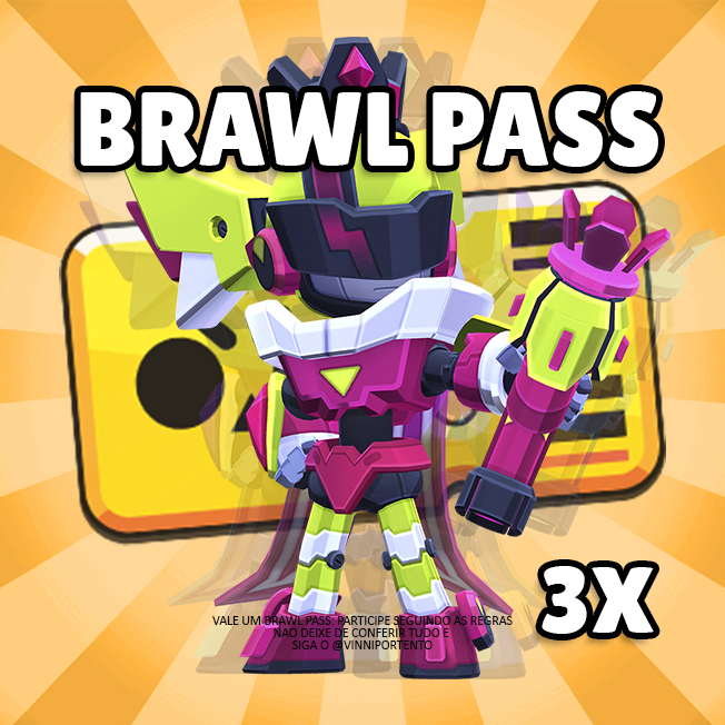 SORTEIO 🔥
3 PESSOAS GANHAM BRAWL PASS!   
Regras:
✅SEGUIR: <a href="/vinniportento/">Vinni Portento</a> 
🔁Dar RT nesse post
💬Marcar dois amigos nos comentários
🏆Resultado: 11/11/25

Graças à galera que resgatou recompensas pelo meu Link e QR na Black do Brawl, tá liberado o sorteio com o prêmio mais