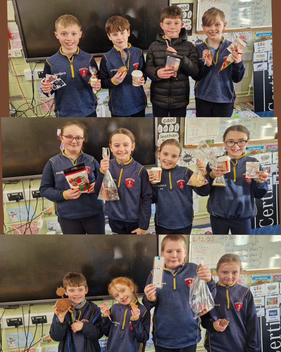 3rd&amp;4th Class enjoying their goodies&amp;crafts from the Coláiste Abbáin Christmas Craft Fair 🎄<a href="/colaisteabbain/">Coláiste Abbáin Secondary School</a>