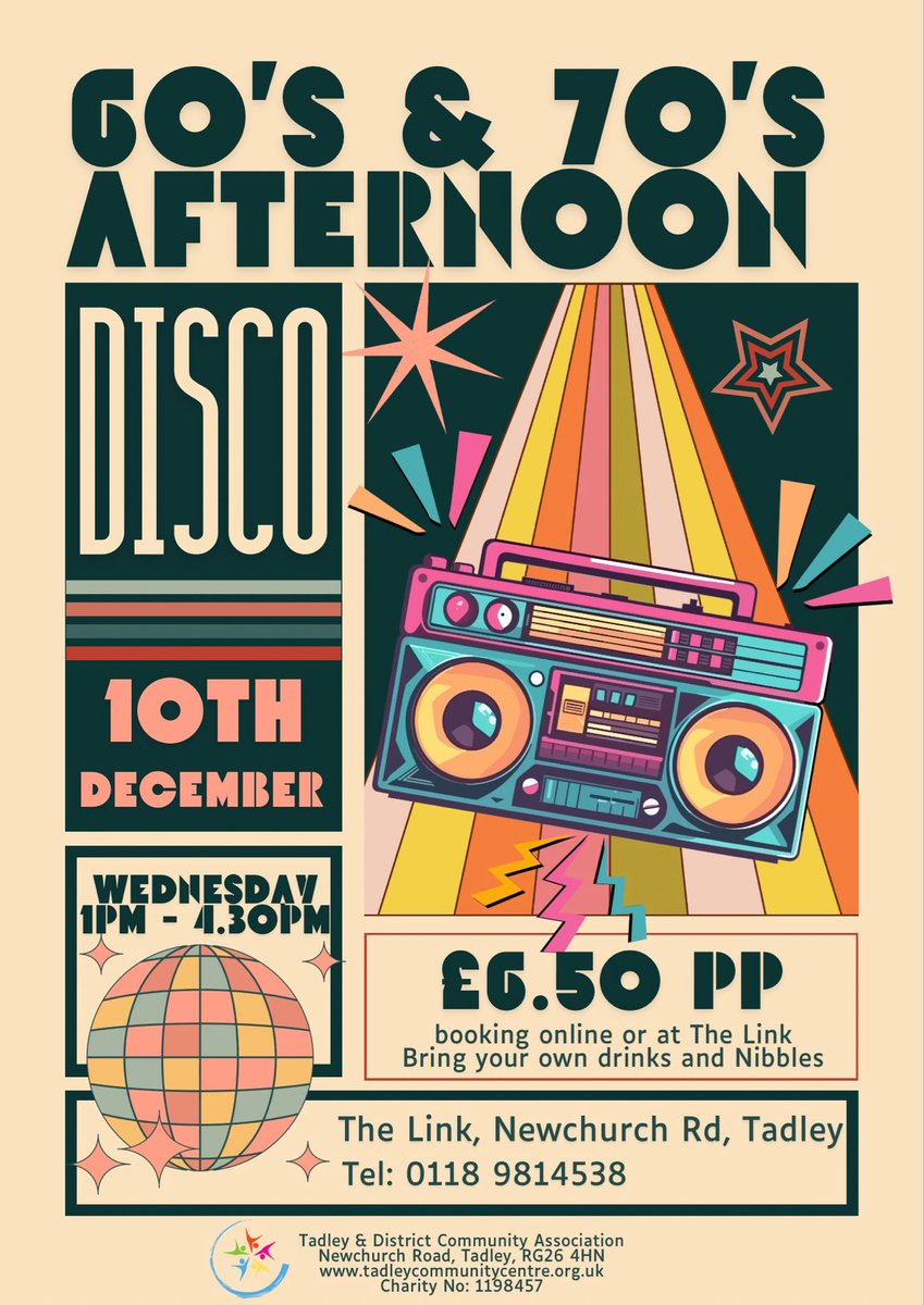 TDCA2's tweet photo. Afternoon disco at The Link, Wednesday 10th December. Come along for a boogie 😍 can’t wait to see you. https://t.co/vRdetQ0LX4
