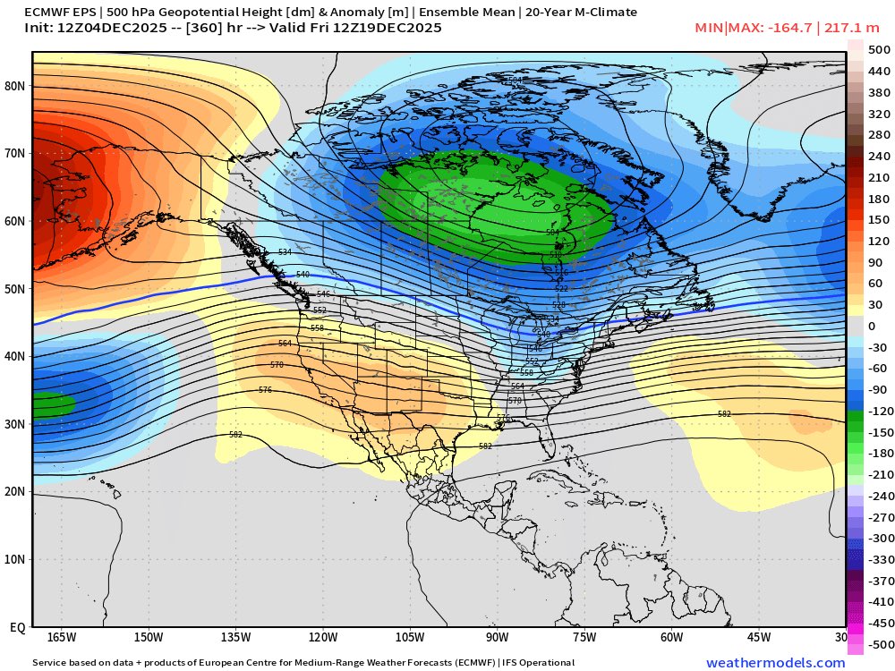 bam_weather's tweet image. They day 15 look is headed exactly where you want it to head if you ask me. 

Be patient friends imo right now the last 10-14 days or so of DEC could get really fun.