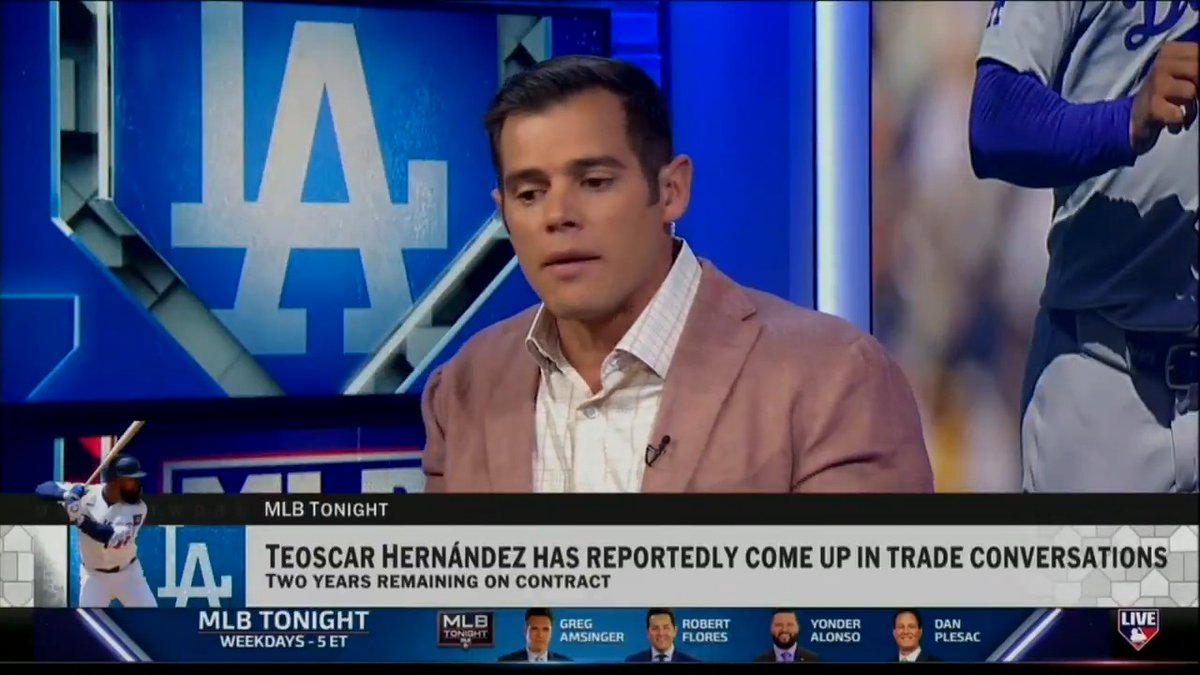 #MLBTonight reacts to Dodgers outfielder Teoscar Hernández reportedly coming up in trade talks.