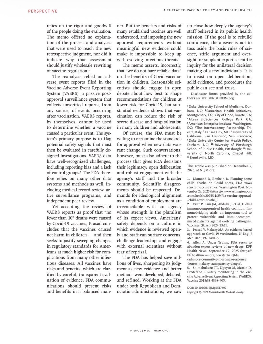 JeromeAdamsMD's tweet image. Former FDA commissioners unite across parties to call out threats to vaccine policy integrity - timely as ACIP eyes birth-dose changes. If we lose universal recs for low-risk infants, who pays? Our kids' health. Grateful for this expert bipartisan weigh-in. #VaccinePolicy