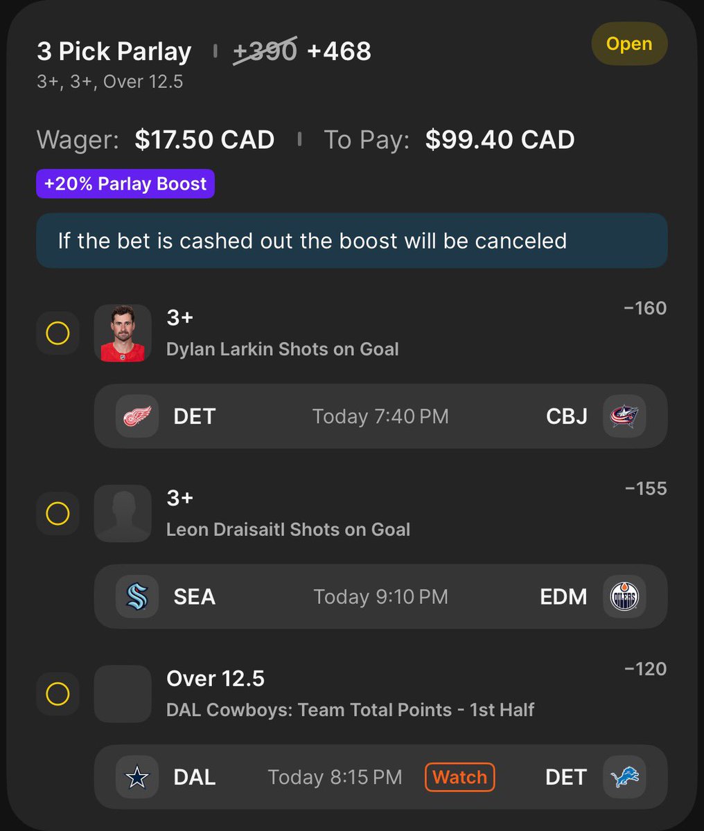 It’s a collab play with <a href="/DanTomlinBets/">Dan Tomlin</a> <a href="/limestonebets/">Mike Moks</a> and <a href="/shmu66bets/">Shmu66Bets</a> 

Follow along! 

sportsbook.draftkings.com/social/post/cc…