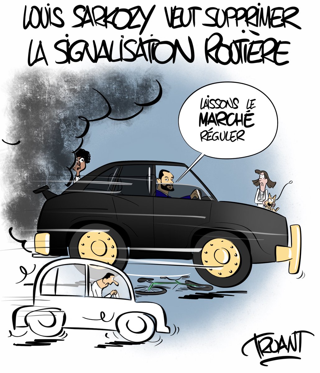 CartoonsMrt's tweet image. Merci #louissarkozy pour l’inspiration permanente 
#codedelaroute #signalisation #Sarkozy