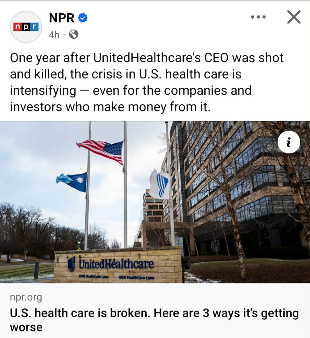 SabrinaRC4's tweet image. Cheering and supporting a deranged maniac killing a CEO really worked wonders, didn't it, fauxgressives? Totally taught them a lesson and fixed the problem with the healthcare system, huh?

npr.org/2025/12/04/nx-…