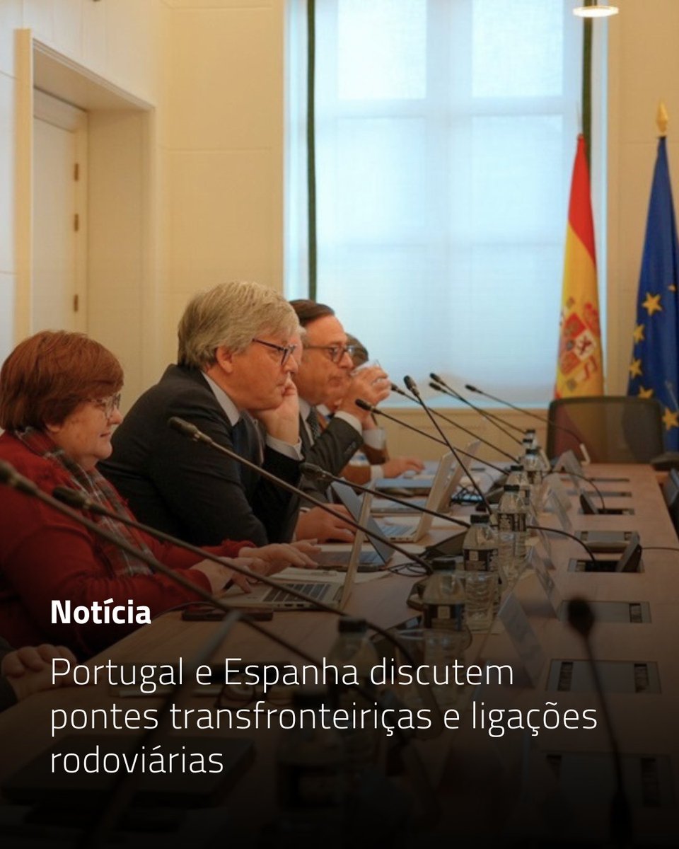 Portugal e Espanha discutem pontes transfronteiriças e ligações rodoviárias.

🔗 Saiba mais: infraestruturasdeportugal.pt/pt-pt/portugal…

#InfraestruturasdePortugal
#LigamosDestinos