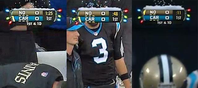 Allie874's tweet image. Y’all remember when Fox’s scorebug had Christmas lights to represent timeouts? And snow would slowly accumulate. So cool. Wish they would do this again.