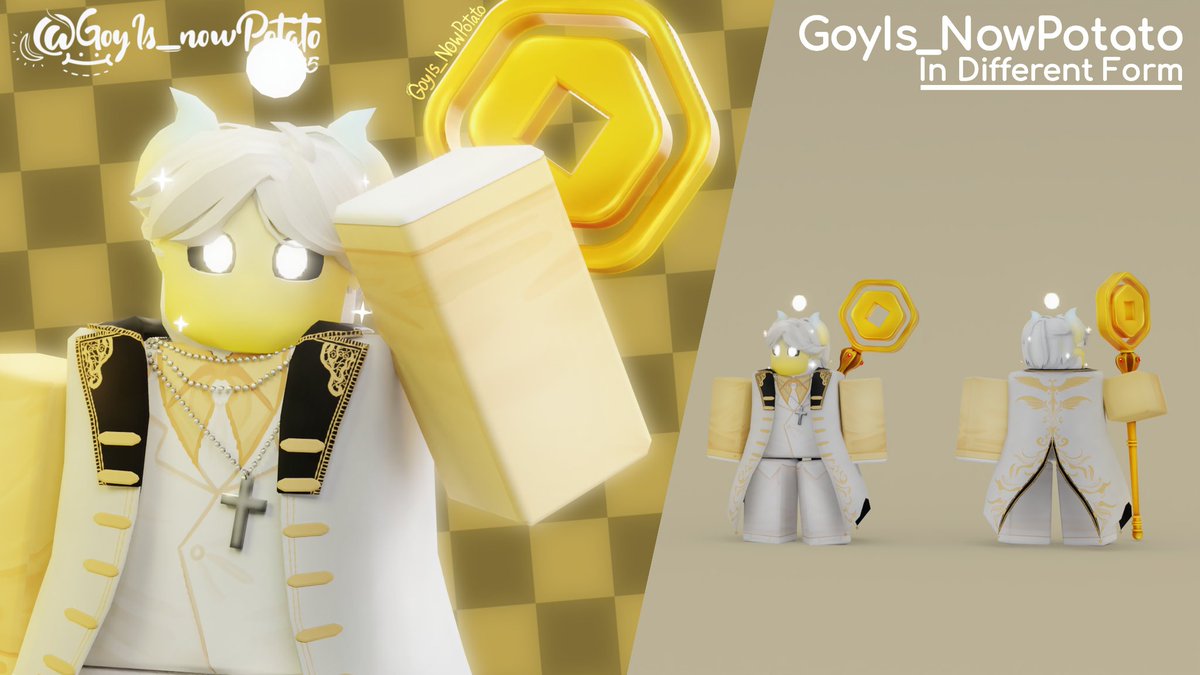 GoyIs_NowPotato's tweet image. Here is my main OC in different form!
#roblox #robloxart #robloxGFX