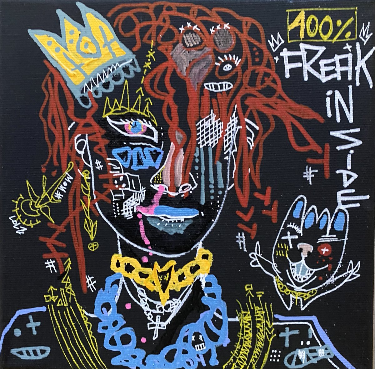 Sold this one to a Euro collector in Berlin a few days ago. 

The collector really liked the character which is a punk I saw in the city and had to capture in my style.

Love this character and will miss her ;(