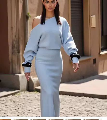 brusmawebdesign's tweet image. Cozy meets chic ✨ Off-shoulder sweater + flowing maxi skirt = instant outfit goals. Multiple colors available! Shop now: ebay.us/m/msSDZK #KnitSet #WinterFashion #TwoPieceSet #CozyStyle #OOTD