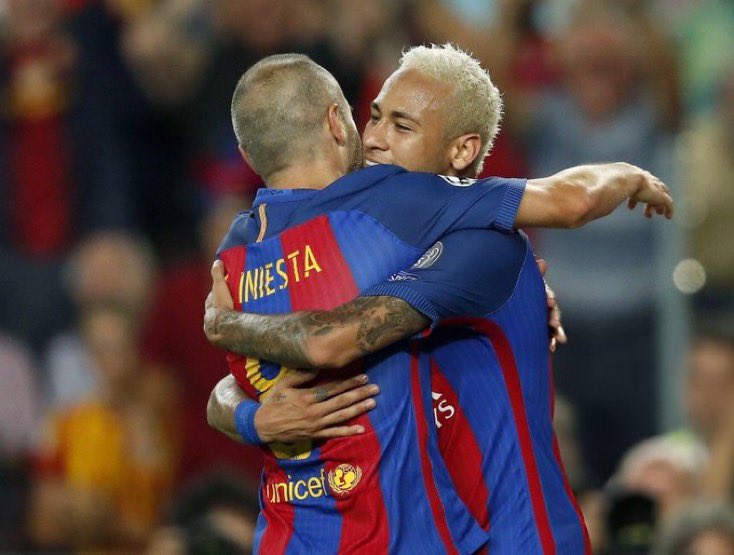 pedressii's tweet image. the fact that barcelona literally hit copy paste on neymar and iniesta