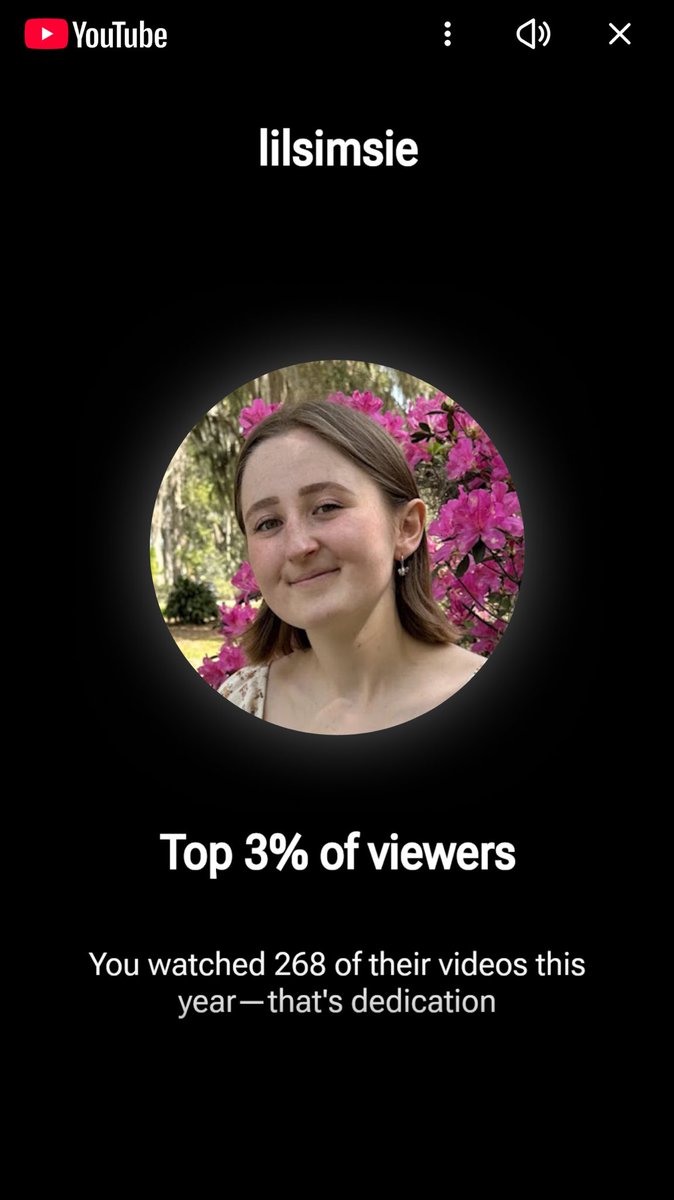 Didn’t know YouTube was doing a wrapped this year! Safe to say i love <a href="/lilsimsie/">Kayla</a> and her channel 💚