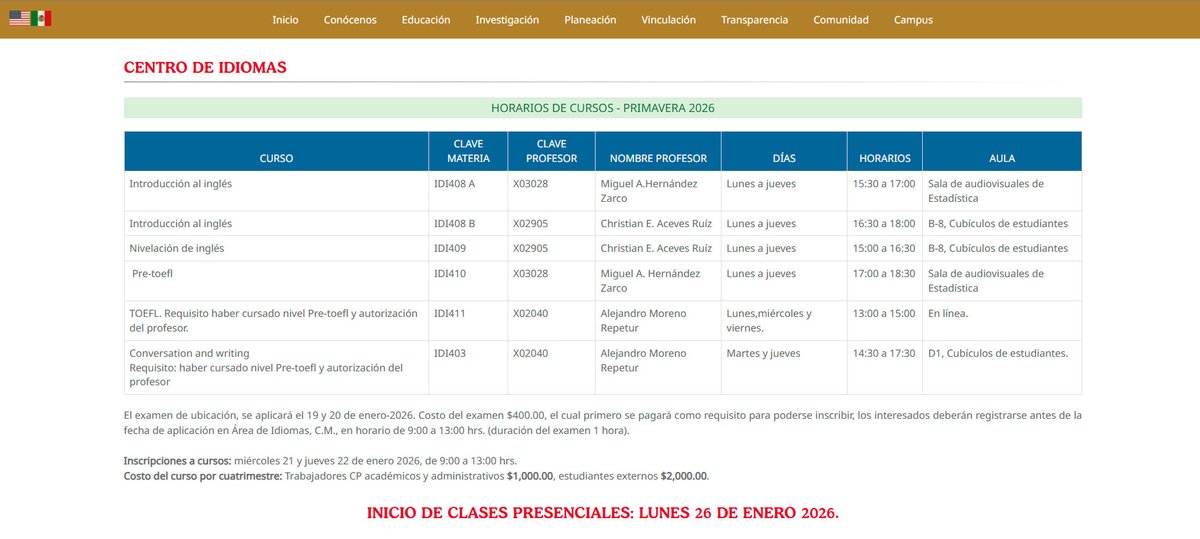 Centro de Idiomas Campus Montecillo.
colpos.mx/cp/campus-mont…
#primavera2026 #MejoraTuIdioma #nuevoslogros