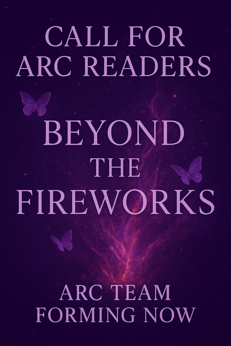 Calling ARC readers! 💜📚
My debut novel Beyond the Fireworks is coming in 2026, and I’m building a small early-reader team.
Want in? Reply with a 💜.

#BeyondTheFireworks #ARCReaders #AmReading #DebutAuthor