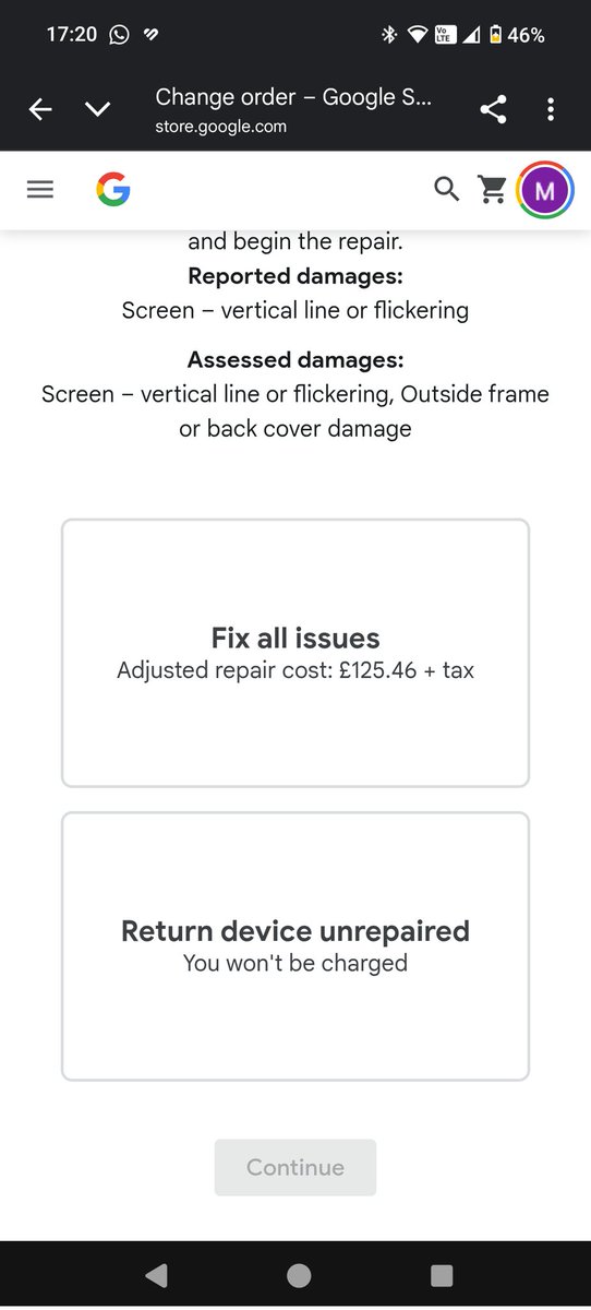 MikeHenderson89's tweet photo. Hey @Google Just had an update on my warranty repair for faulty screen fitted to Pixel 8. Seems you want to charge me £125 to repair some scratches on the rear case. Your friendly colleagues tell me I have no choice. Warranty repair won't be done unless I pay. This is unlawful. https://t.co/VRsUgU1KDS