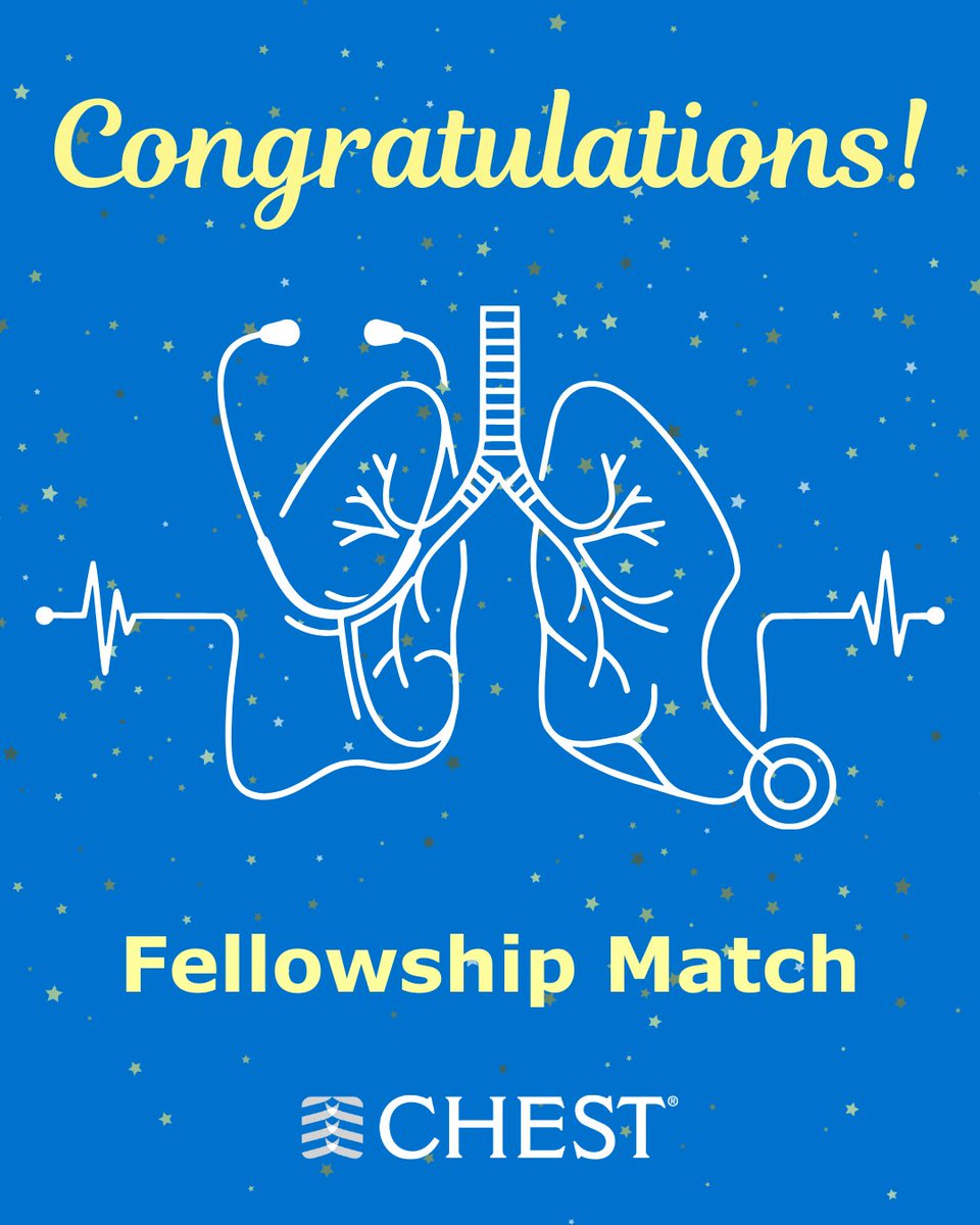 accpchest's tweet photo. Congratulations to all of the new #PCCM fellows! As you navigate your new role, lean on the CHEST Training and Transitions committee to guide you through the transition and explore the resources in the Trainee Hub. https://t.co/e7Tvapgqye
#FellowshipMatch #CHESTTrainees https://t.co/UDUNRm05Ut
