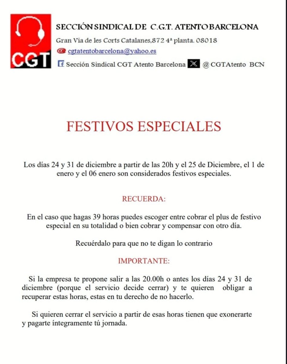 CGT Atento Barcelona (@cgtatento_bcn) on Twitter photo 