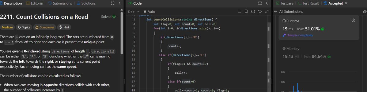 Raindew444's tweet image. Today&apos;s POTD
Was trying to do with Stack, but didn&apos;t come with the polished solution. Didn&apos;t feel like pushing today.
Had to look up some discussions...

#leetcodedaily #Leetcode #CodingJourney