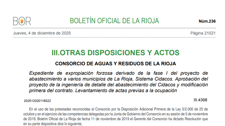 📄💧BOR 04/12/2025. Proyecto Sistema Cidacos. 

👉Más información ias1.larioja.org/boletin/Bor_Bo…