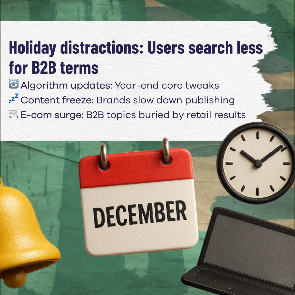 theitcrowdmktng's tweet photo. Getting ghosted hurts — especially when it’s by Google. 📷📷If your rankings vanish every December, don’t panic. It’s not you, it’s seasonality. Learn the signals, fix the slumps, and win back that Page 1 love story. #GhostedByGoogle #SEOSeasonality #DearAlgorithm https://t.co/PkUHbNUkQP