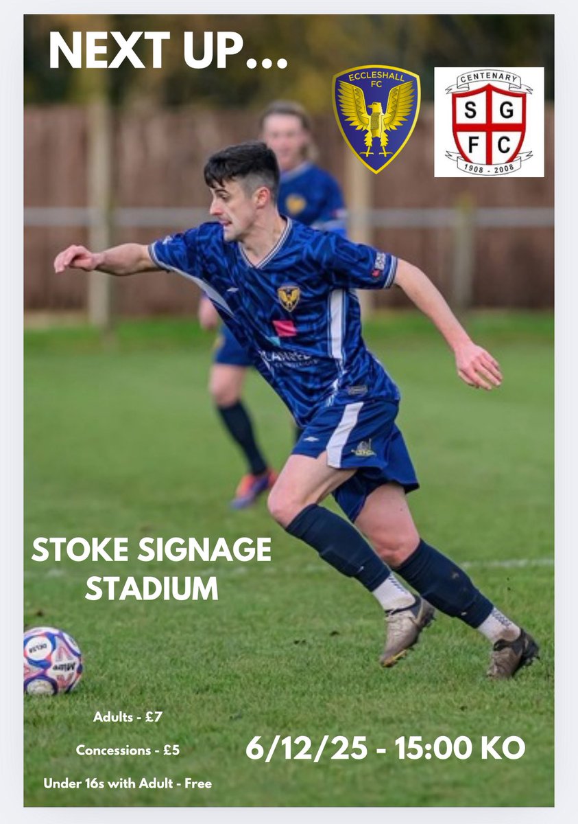 Here’s this Saturday’s match details…