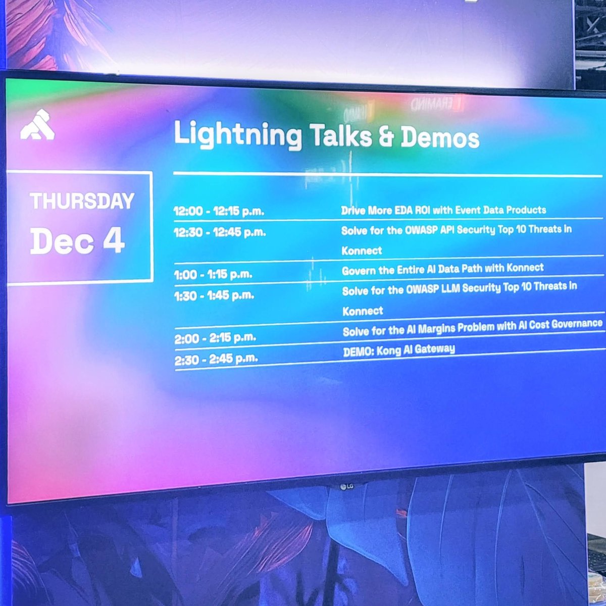 hguerreroo's tweet image. ⚡️ Lightning Talks &amp;amp; Demos at the Kong Booth are on!

12:30: OWASP API &amp;amp; LLM Top 10 Security 🔒

1:00: Govern the AI Data Path 🤖

2:00: Solve AI Cost Margins

2:30: DEMO: Kong AI Gateway

Stop by for quick, high-impact insights! #KongSummit #APISecurity #AIGovernance