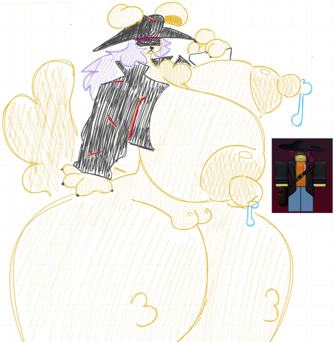 JSomeone20591's tweet photo. Yees Vee is out but what about JaneGoat😭

(Old/quick drawin of Furry Jane Doe a idea that a friend gaveme ) https://t.co/Iw5NANvuSl