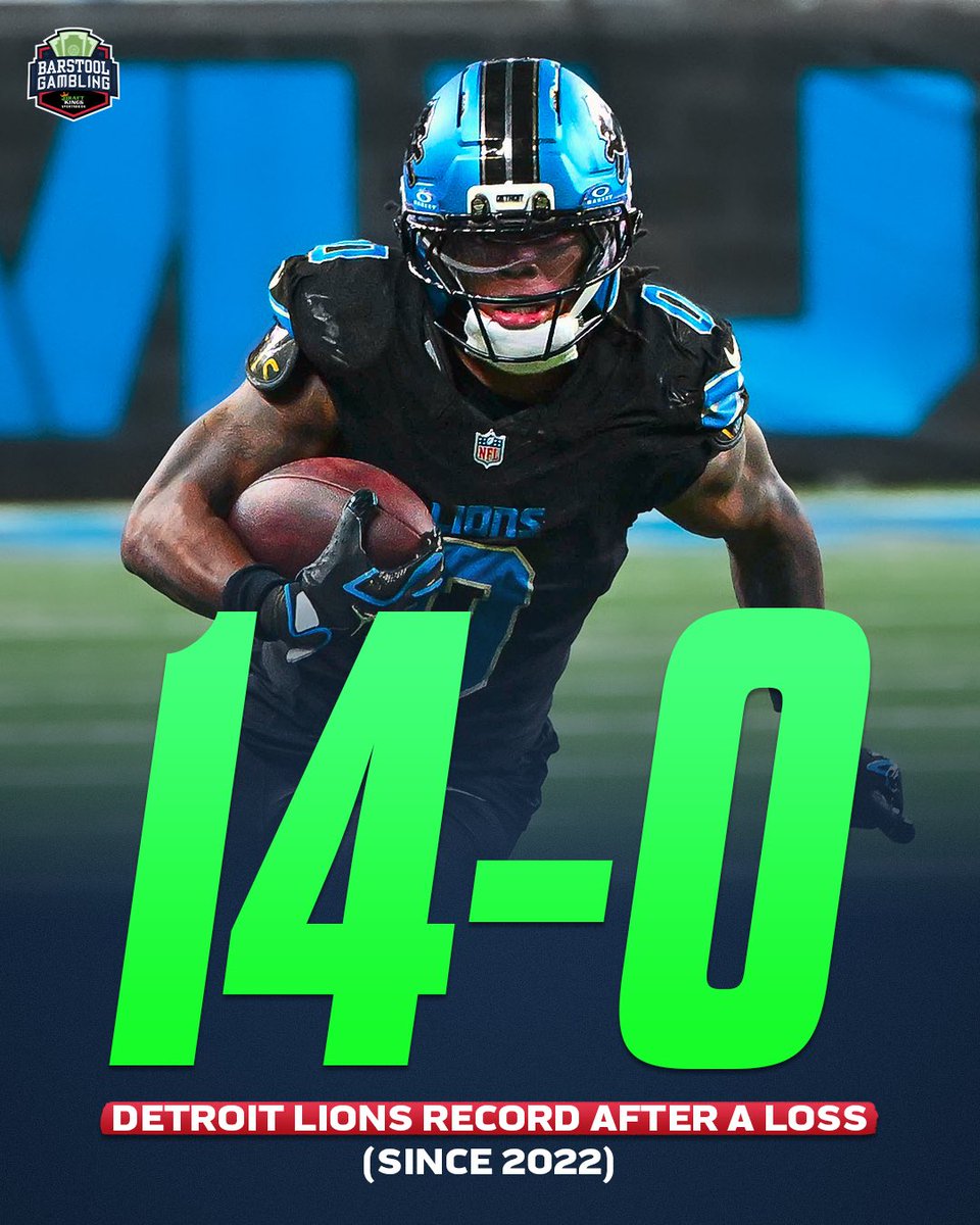 *taps sign*

The Detroit Lions haven’t lost back-to-back games since 2022