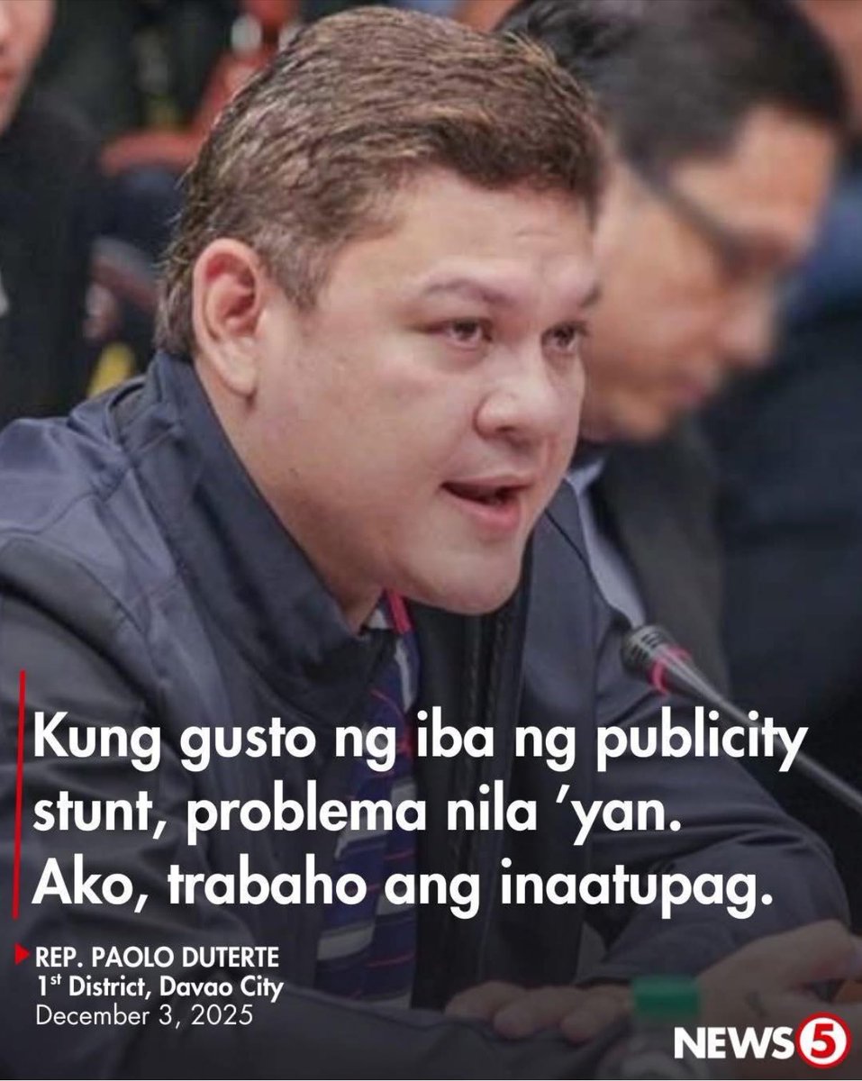What a sanctimonious of a hypocrite this man is! 

This indolent sloth who rarely attend to his job as a Congressman, yet has the gall to receive his salary he hasn’t worked for. 

To date, the thief who danced his way to the cabaret with a P51 billion taxpayers’ money—
