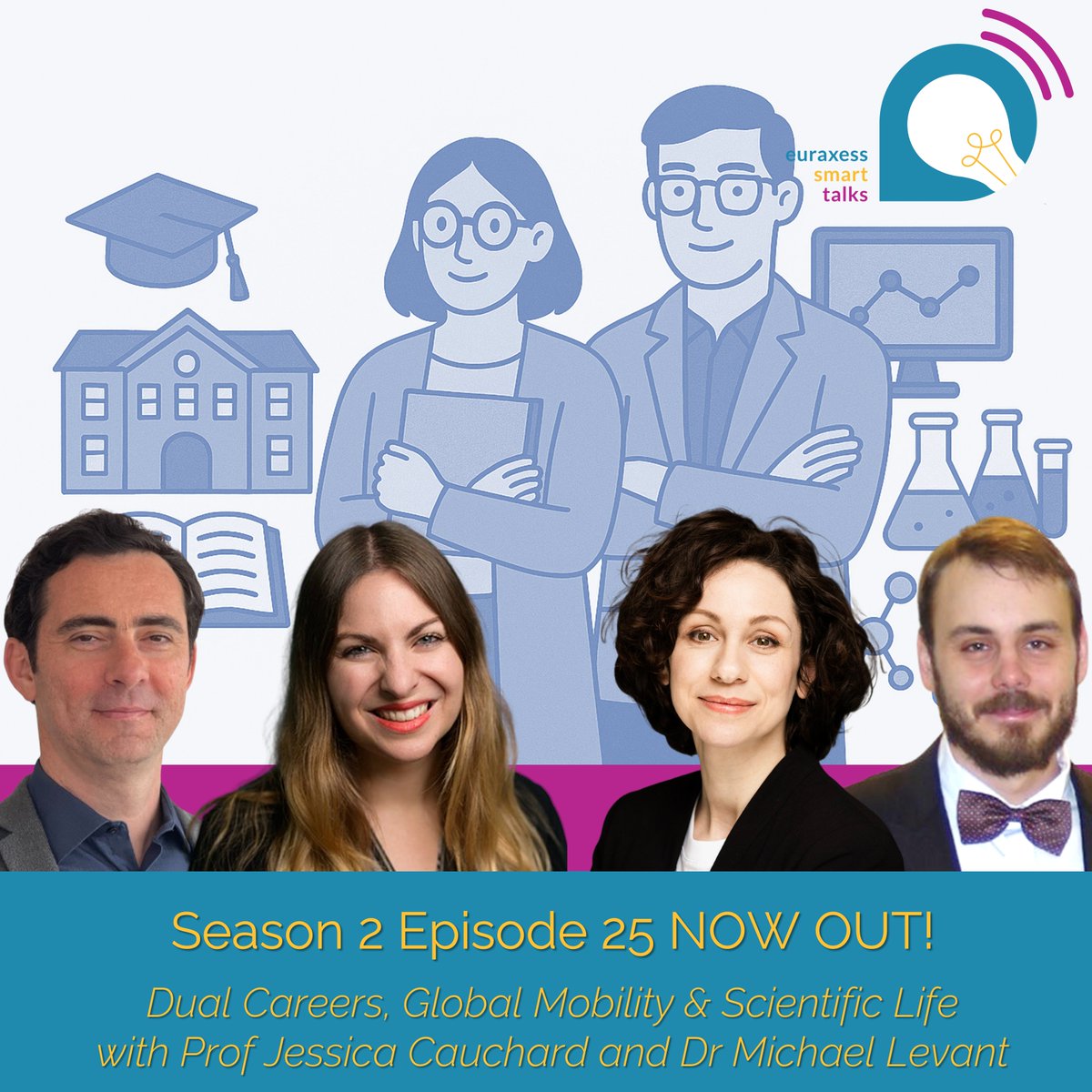 EURAXESmarTalks's tweet photo. Dual careers, global mobility &amp; scientific life with Prof. Jessica Cauchard &amp; Dr. Michael Levant. 

We dive into the industry vs academia, parenthood abroad &amp; the realities of research mobility.

Listen 🎧 https://t.co/hCYV55whfc

#research #mobility #academia #HCI #microfluidics https://t.co/MdNuVbx8VD