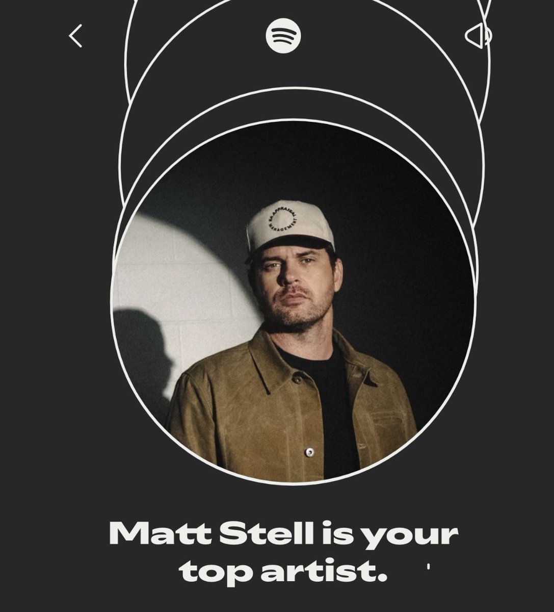 My top artist for FIVE straight years now! Y’all <a href="/MattStellMusic/">Matt Stell | The Drift</a> is THE best. He will forever be my top artist! 🩶