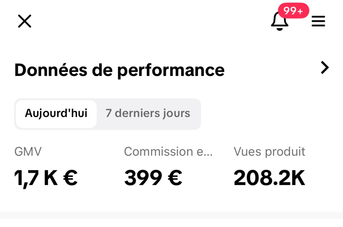 TikTok Shop en France avec un seul compte vous pouvez faire des centaines d’€ de benef par jour 

Il suffit simplement de poster des vidéos de produits que les marques t’envoient gratuitement en montrant ou pas ton visage, pas obligé et après tous les jours tu fais des ventes :
