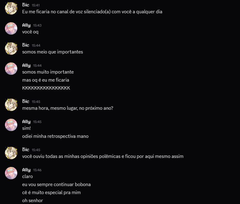 mandando as mensagens prontas do discord pro faenz ate ele perceber