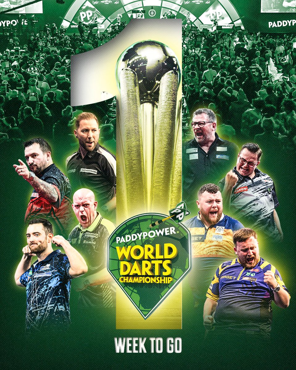 ONE WEEK TO GO! 😍

The countdown to the 2025/26 World Darts Championship is well and truly on! 🙌