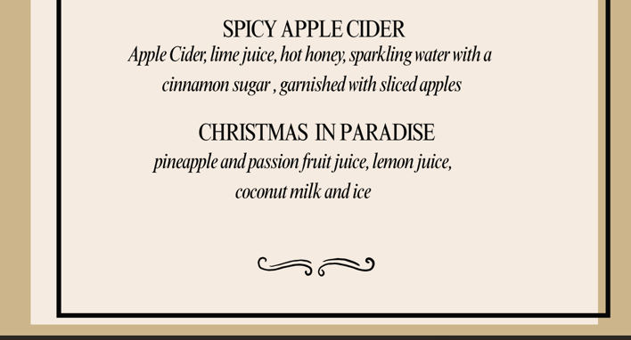 NEMetroCulinary's tweet photo. @NEMetroTech  We're hard at work working on our mocktails with a 🔥spicy🔥 apple cider and Christmas in Paradise slushy.🩴🏖️ https://t.co/yFraYhxZa3