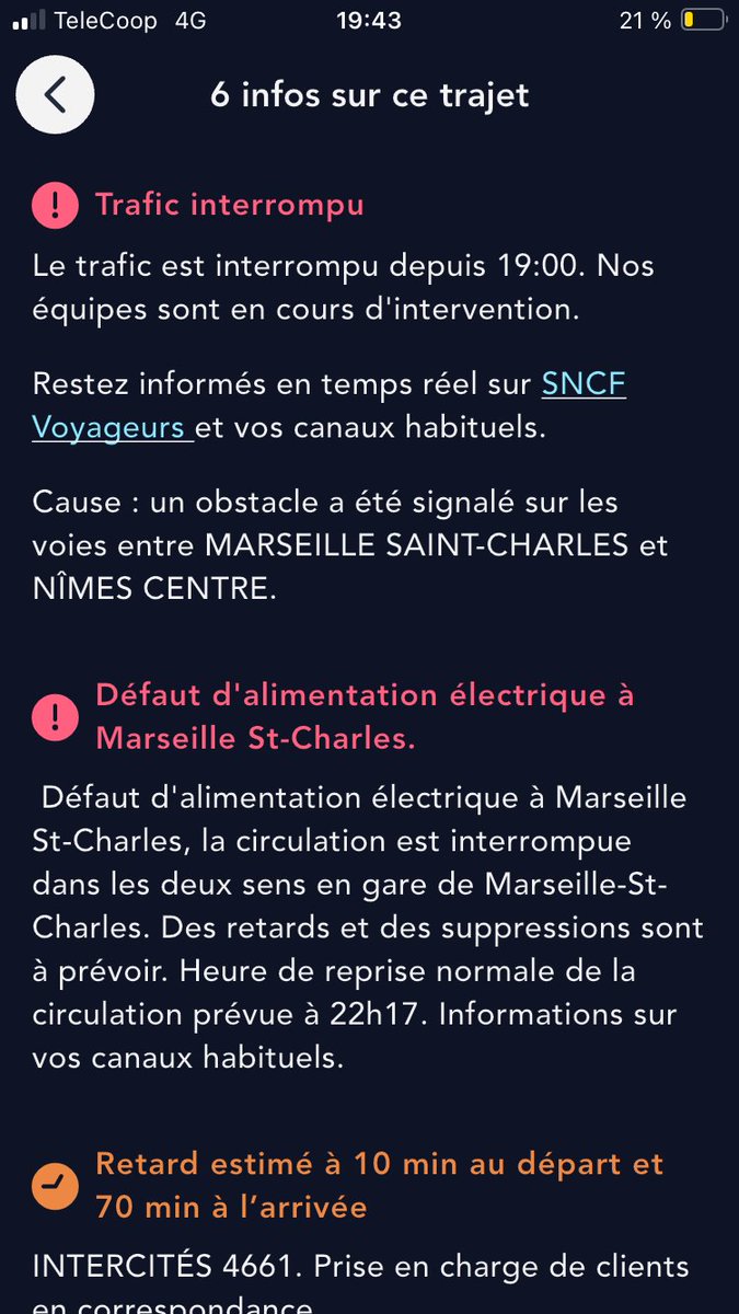 YDerbre15947's tweet photo. Trafic interrompu en entrée Nord de Marseille St-Charles https://t.co/NHrOnLljFK
