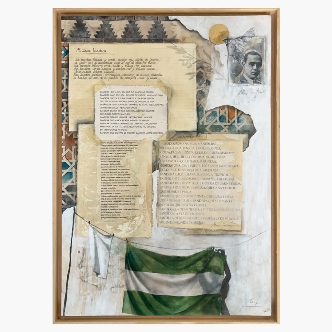 Este #4D tiene acento nazareno con esta obra realizada por <a href="/JMIMARTIN/">JUAN MIGUEL MARTIN MENA</a> a través de los escritos de <a href="/_ManuSanchez_/">Manu Sánchez</a> . “Mi única bandera” simboliza pasado, presente y futuro de una tierra integradora y valiente como Andalucía. “Bandera que siempre es puente. Bandera jamás frontera”.