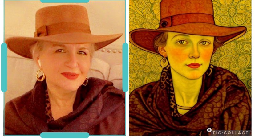 Michelandle's tweet photo. @grok transformed me into a Gustav Klimt painting https://t.co/4ECIdKmuJ5
