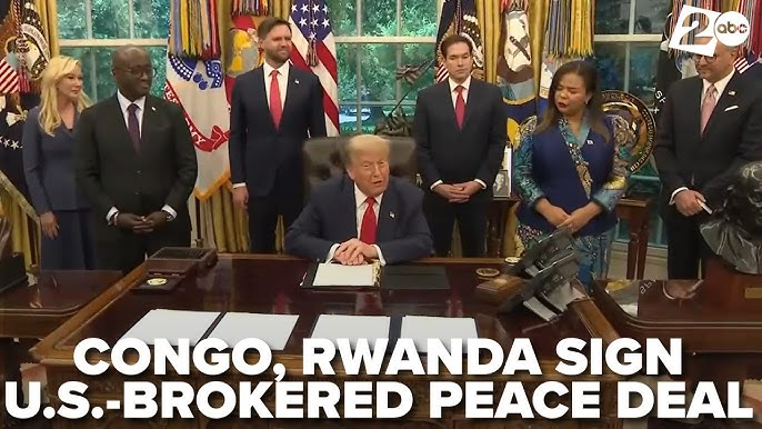 RodDMartin's tweet photo. Trump just finalized another peace deal. That's eight this year, the latest one between Congo and Rwanda who've been fighting for three decades.

The Enemedia says this is all just Trump "chasing" a Nobel Peace Prize, which, they imply, he hasn't earned. Because Nobel Peace Prizes are about rewarding people leftists like (e.g., Al Gore, Barack Obama, et al.), not about actually ending wars or making peace.

No, jerks. Trump isn't chasing your stupid meaningless Peace Prize. Trump is actually creating peace, something none of you even tried.