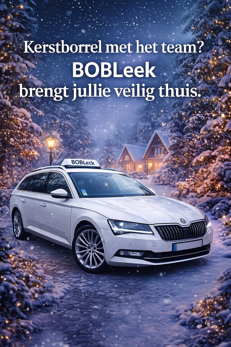 Het is weer tijd van het jaar… de #kerstborrels komen eraan!
 #Taxi #BOBLeek uw taxi in #Leek en regio